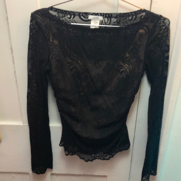Cache lace long sleeve top with liner - Picture 1 of 6